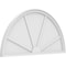 Ekena Millwork Half Round 4 Spoke Architectural Grade PVC Pediment, 50"W x 25"H x 2"P PEDPS050X250HRO04 - alternate 1